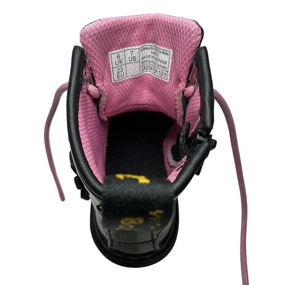 Dr Martens Floral Black Multi 1460 Kids Combat Boot Size 7 US / 6 US - Picture 5 of 5